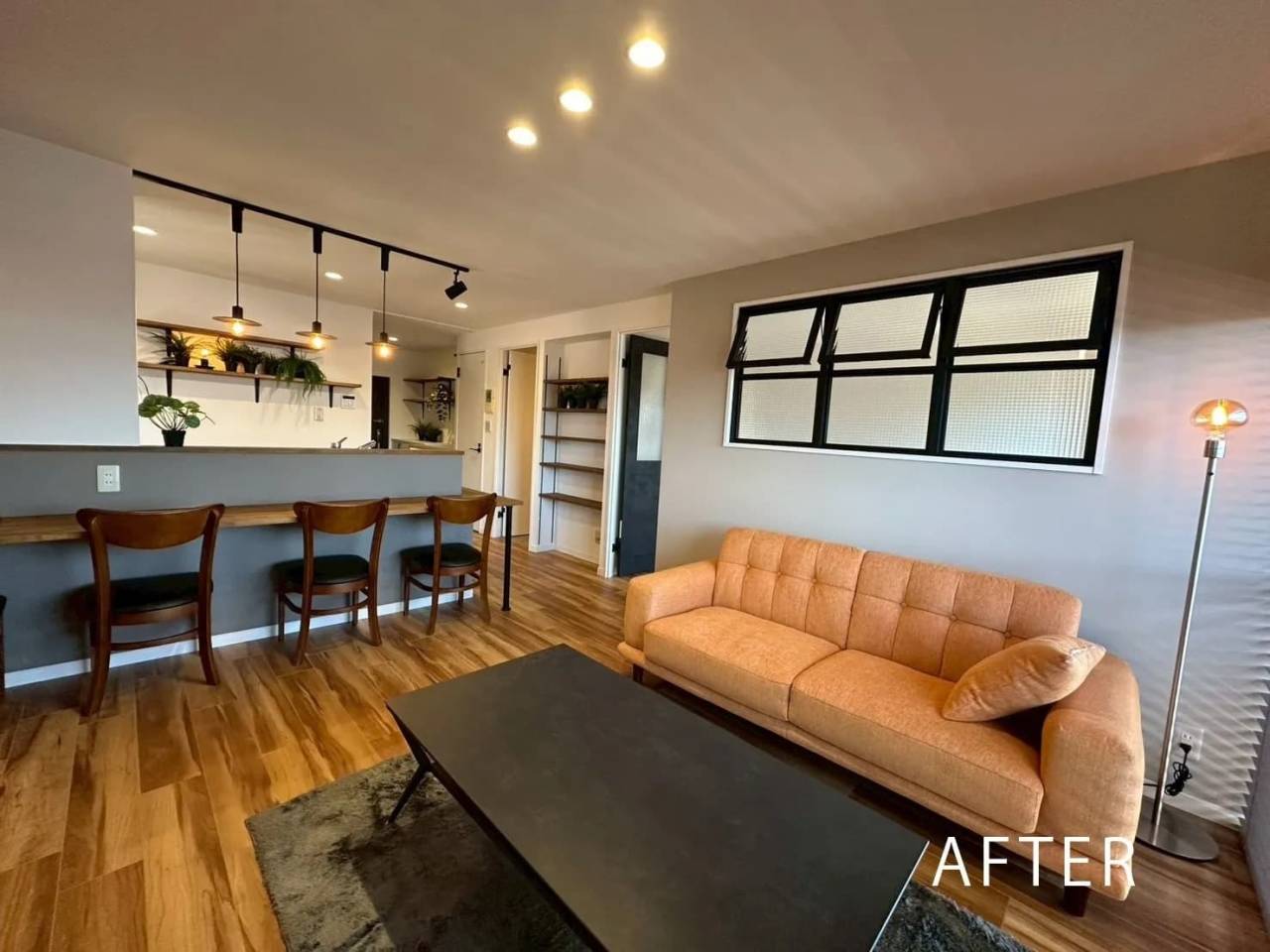 定額制リノベーションのAFTER写真。定額プランで設計士がすべてをコーディネートし明るくセンスよくまとまった部屋に。