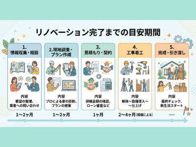 リノベーション完了までの目安期間