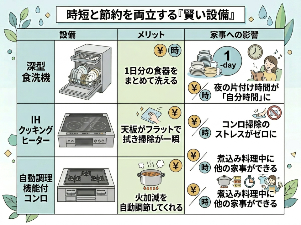時短と節約を両立する「賢い設備」