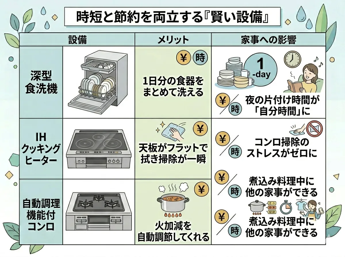 時短と節約を両立する「賢い設備」