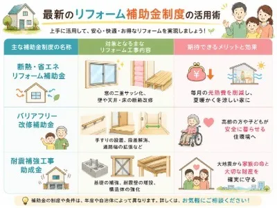 賢く使ってお得に再生！国や自治体が実施する最新のリフォーム補助金制度の活用術