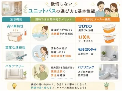 後悔しないユニットバスの選び方と基本性能