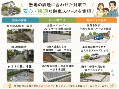 段差や傾斜がある土地への具体的なアプローチ