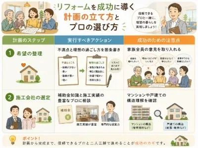 リフォームを成功に導く計画の立て方とプロの選び方